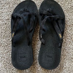 Black Teva sandals
